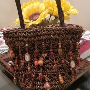 Cappelli Straworld Boho Purse Beads Shells